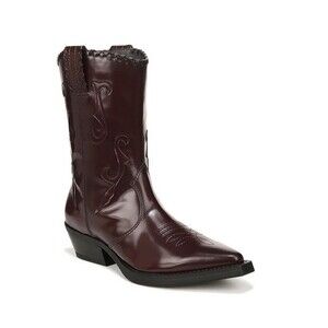 Franco Sarto Womens 10 M Dark Red Bordeaux Lance Western Cowboy Boots NIB IN7